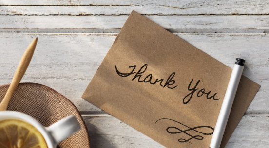 The value in the thank you
