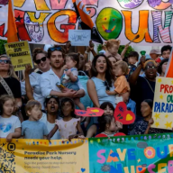 Families protest closure of charity-run Islington nursery