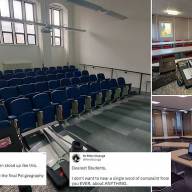 University lecturers post images of empty classrooms as they slam students failing to turn up to seminars