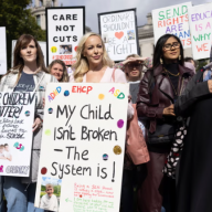 ‘Our children matter’: parents protest against government’s Send overhaul plans